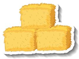 Square haystacks group on white background vector