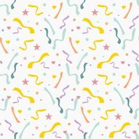 papel tapiz colorido con confeti para cumpleaños vector