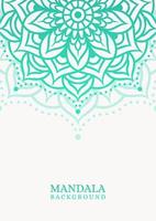 Mandala round ornament background with gradient vector