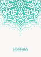 Mandala round ornament background with gradient vector