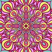 Ethnic Mandala Round Ornament Pattern With Colorful vector