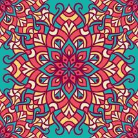 Mandala Round Ornament Seamless Pattern vector