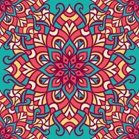 Mandala Round Ornament Seamless Pattern vector