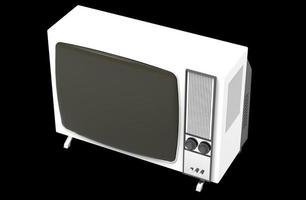 isolated tv analog old 3d illustration white background photo