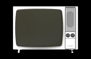 viejo, blanco, tv, 3d, ilustración foto