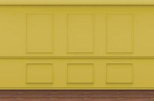 background wall interior yellow vintage style 3d illustration photo