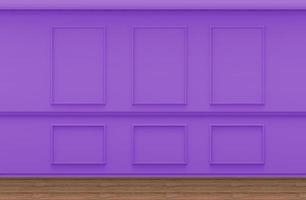 background purple wall interior vintage style 3d illustration photo