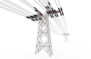 Electricity tower 3d illustration rendering photo