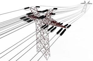 Electricity tower 3d illustration rendering photo