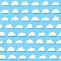 Blue sky with clouds seamless pattern vector