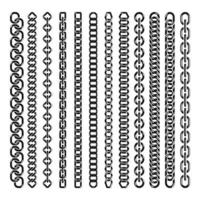 conjunto de ilustración de cadena de metal vector