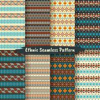 Set of Ethnic Seamless Pattern In Native Style vector