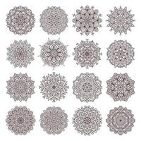 Set of Mandala Round Ornament Pattern vector