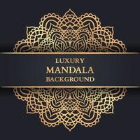 Luxury Mandala Background With Golden Arabesque vector