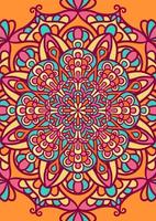Ethnic Mandala Round Ornament Pattern With Colorful vector