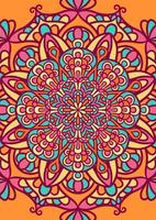 Ethnic Mandala Round Ornament Pattern With Colorful vector