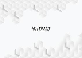 Abstract white and grey geometric background texture vector