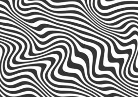 Abstract black and white wavy lines striped background