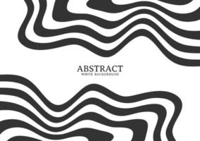 Abstract black and white wavy lines striped background vector