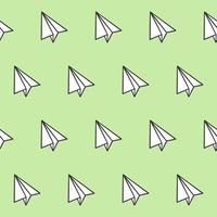 Seamless pattern with paper plane background vector