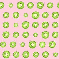 Seamless pattern with kiwi fruit background vector