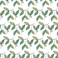 Botanical floral leaves seamless pattern. Floral pattern, Green leaves vector