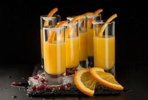 beverages on a dark background photo