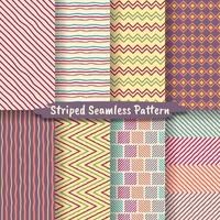 Hand Drawn Striped Seamless Patterns Set vector