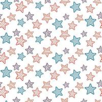 Hand Drawn Stars Seamless Pattern vector