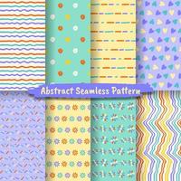 Set of Abstract Seamless Pattern vector