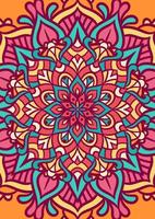 Ethnic Mandala Round Ornament Pattern With Colorful vector