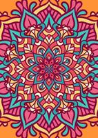 Ethnic Mandala Round Ornament Pattern With Colorful vector