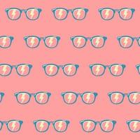 Seamless pattern background sunglasses with color vector