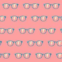 Seamless pattern background sunglasses with color vector