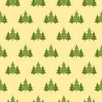 Winter seamless pattern with christmas trees vector