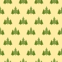Winter seamless pattern with christmas trees vector
