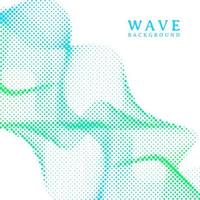 Abstract wavy colorful gradient dots halftone background vector