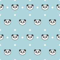 Cute panda seamless pattern background vector