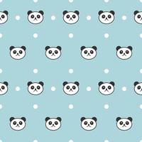 Cute panda seamless pattern background vector