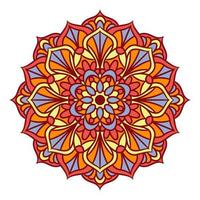 Ethnic Mandala Round Ornament Pattern With Colorful vector