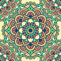 Mandala Round Ornament Seamless Pattern vector