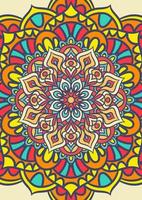 Ethnic Mandala Round Ornament Pattern With Colorful vector