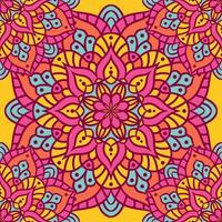 Mandala Round Ornament Seamless Pattern vector