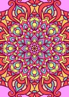 Ethnic Mandala Round Ornament Pattern With Colorful vector