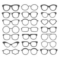 Set of sunglasses isolated on white background vector