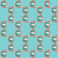 Seamless pattern background sunglasses with color vector