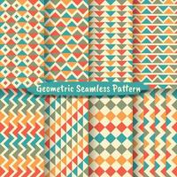 Set of Abstract geometric seamless pattern background vector