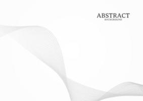 Abstract white and grey wave line design element vector