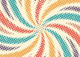 Vintage retro colorful with halftone dots background vector