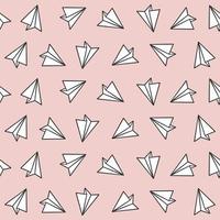 Seamless pattern with paper plane background